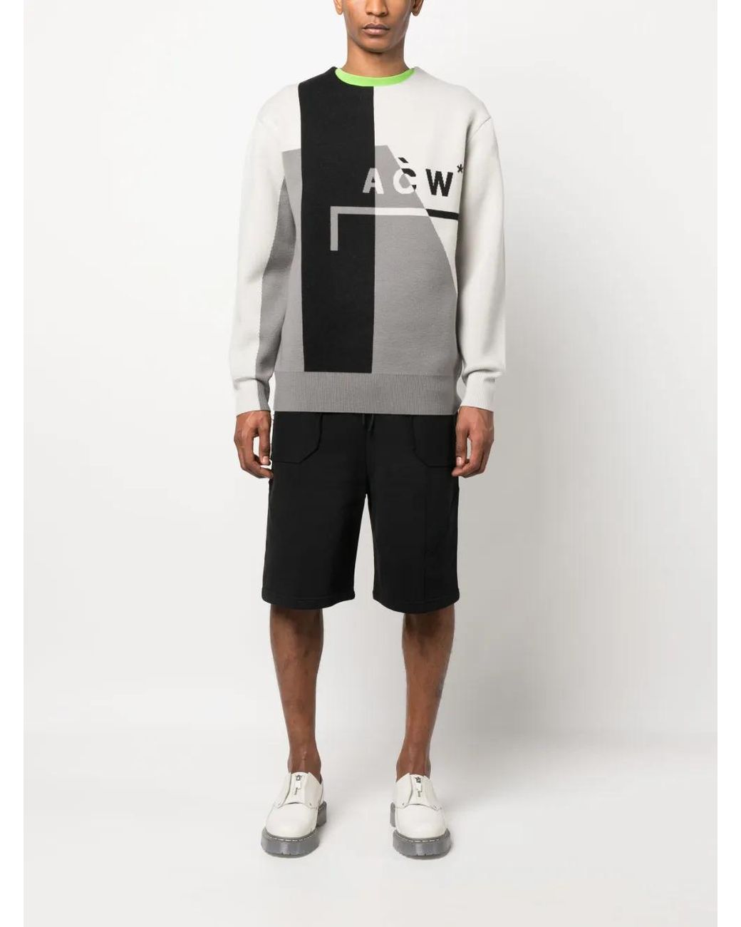 A_COLD_WALL* Black Logo-Patch Bermuda Shorts for men