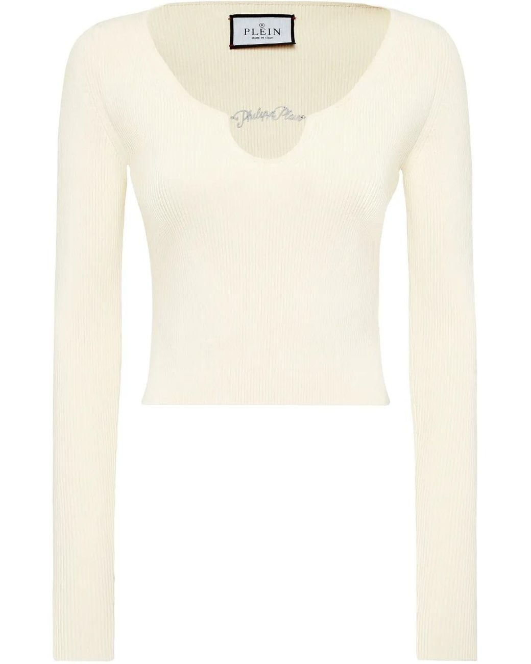 Philipp Plein Cropped Top in het White