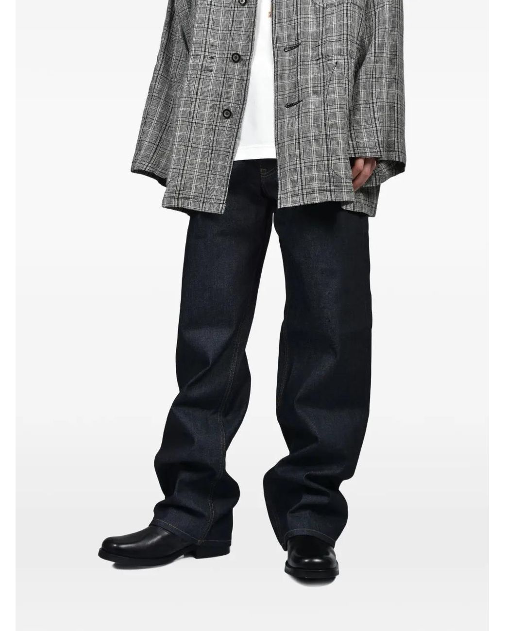 DAIRIKU Black Jean Droit Rigide for men