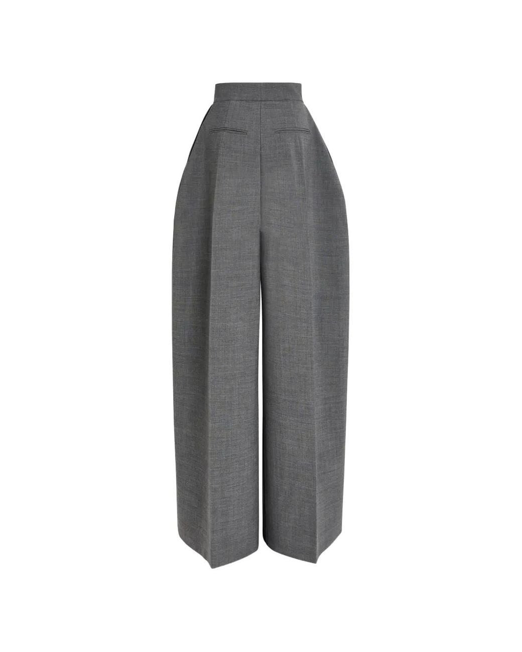 A.W.A.K.E. MODE Gray Pleated Tailored Trousers