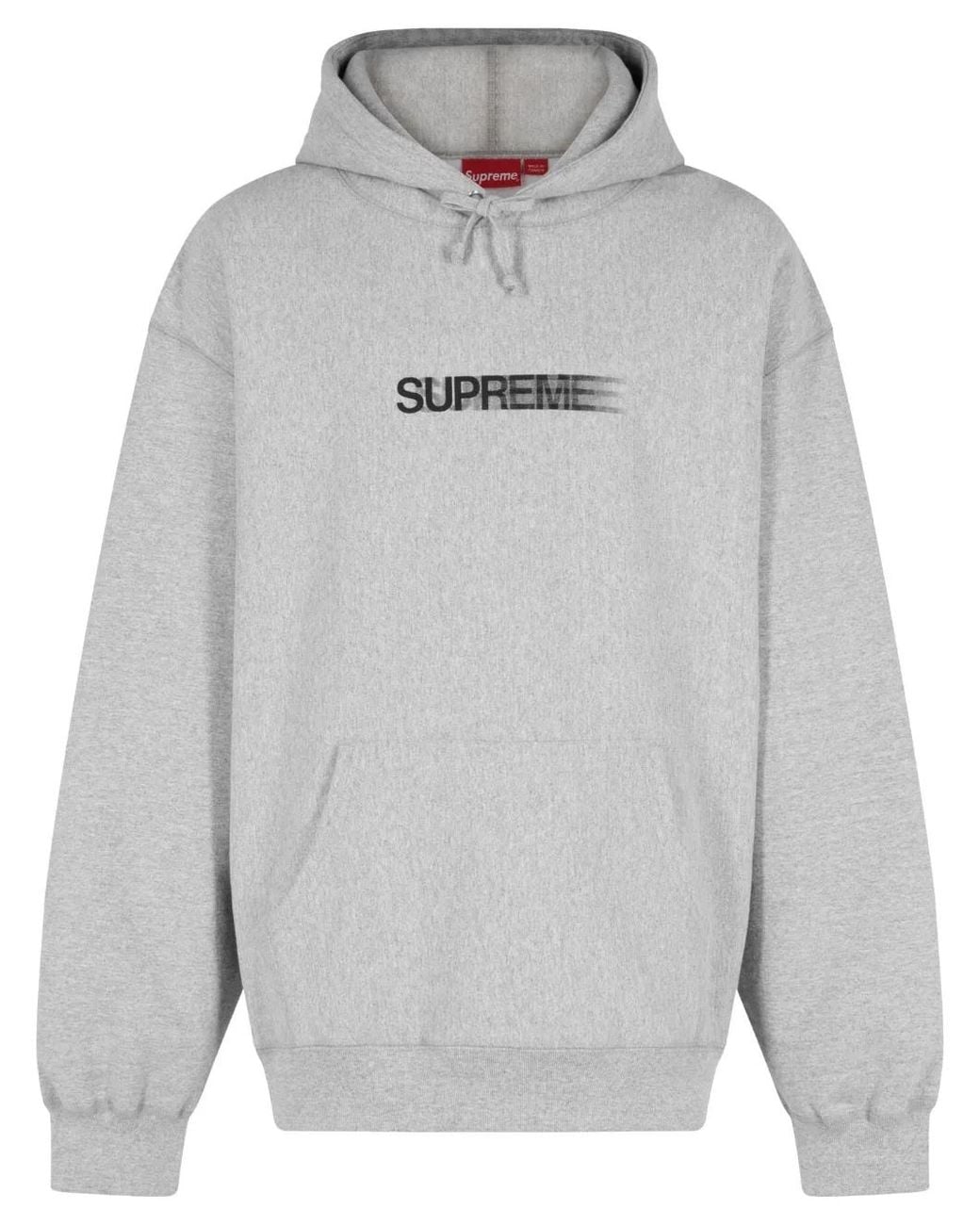 Supreme Gray Motion Logo Hoodie for men