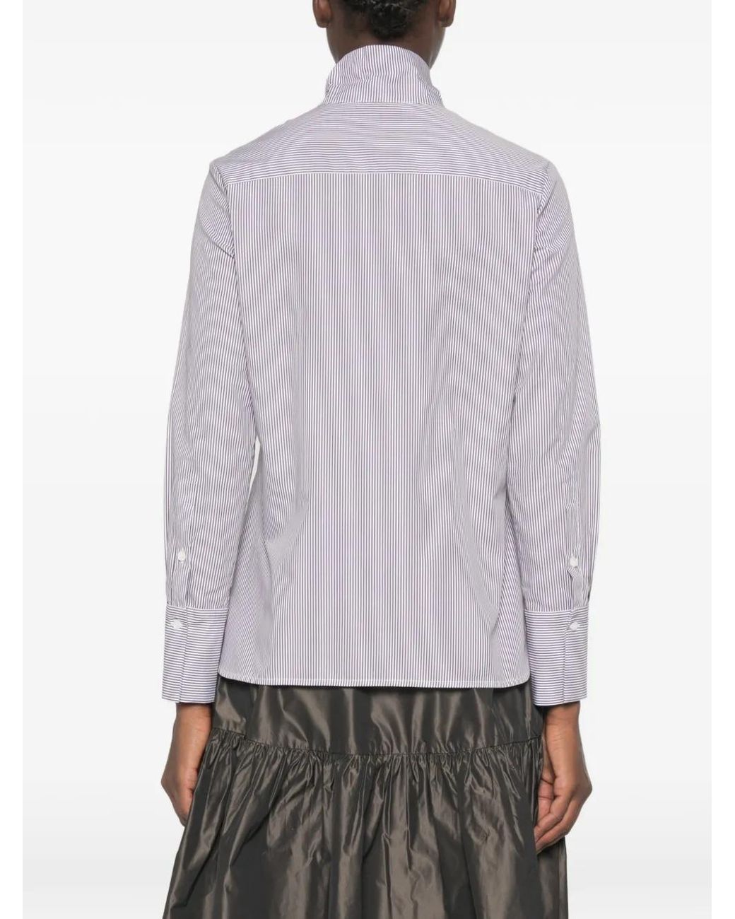 ROSSO35 Purple Striped Shirt
