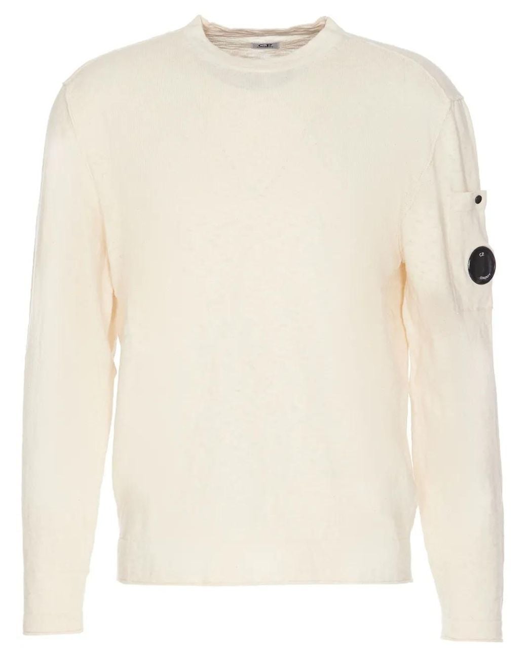 C P Company Natural Lens-Detail Sweater for men