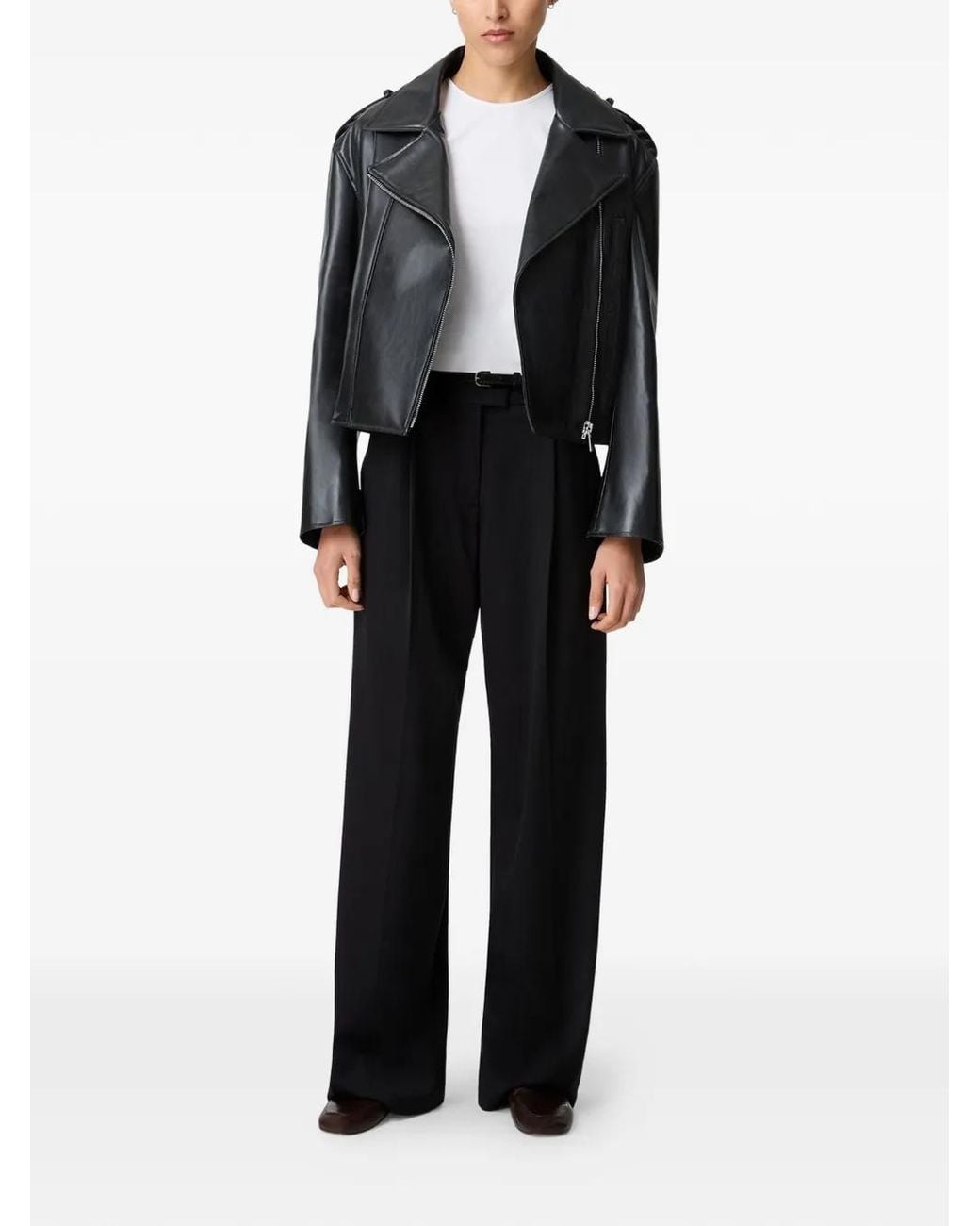Another Tomorrow Black Moto Jacket