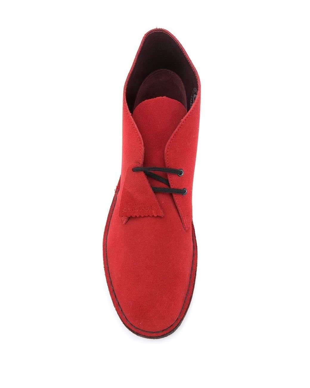 red clarks desert boots