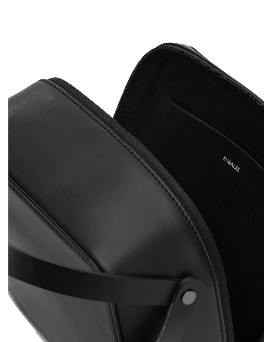 Auralee Black Leather Shoulder Bag