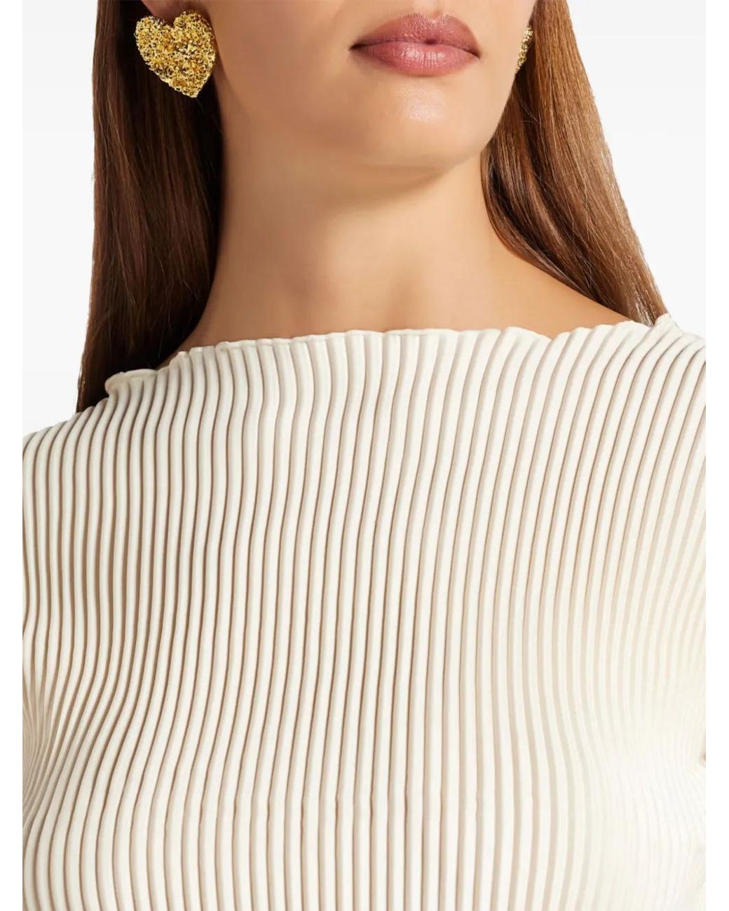 L'idée Natural Plissé Top