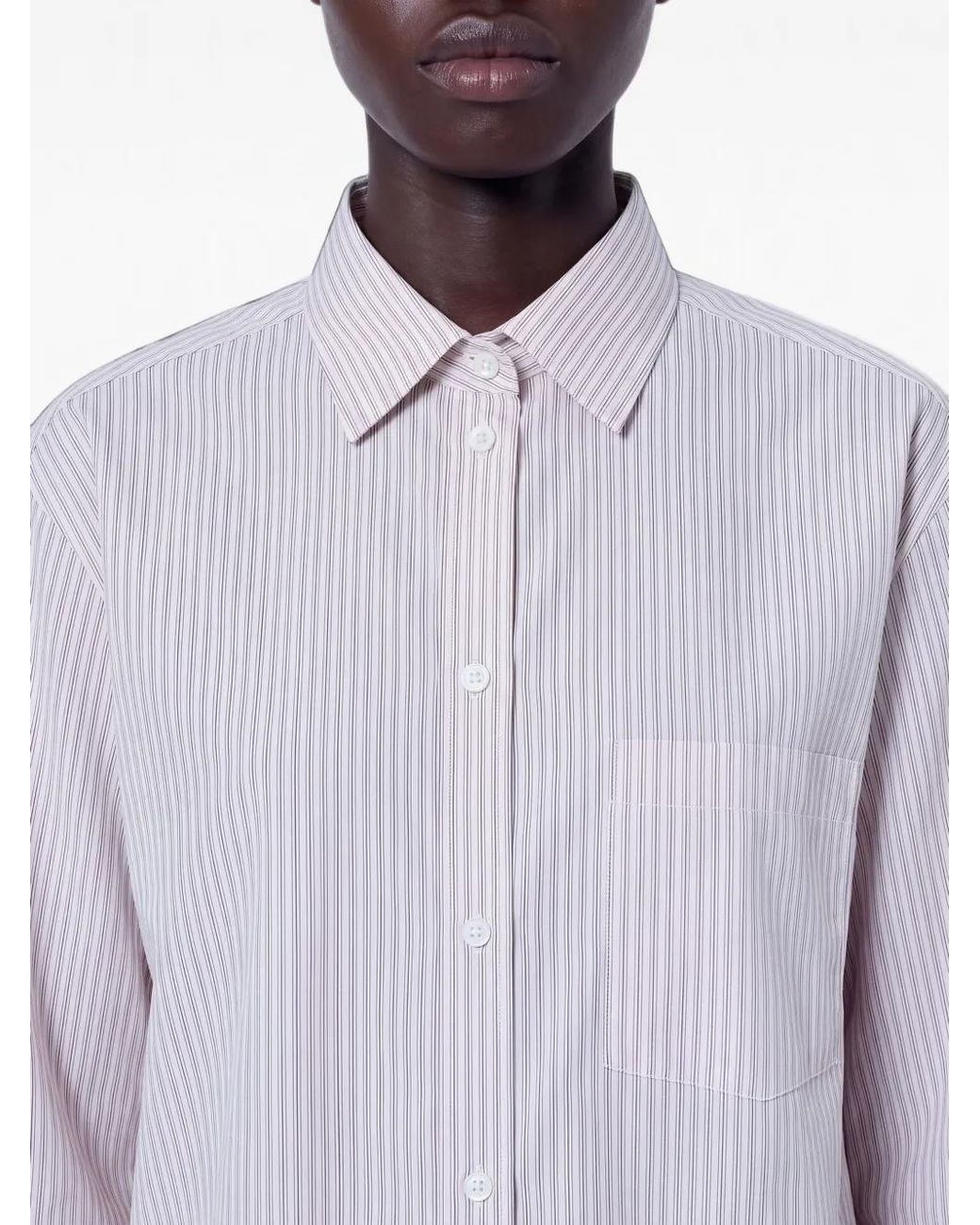 Rohe White Striped Button-Down Shirt