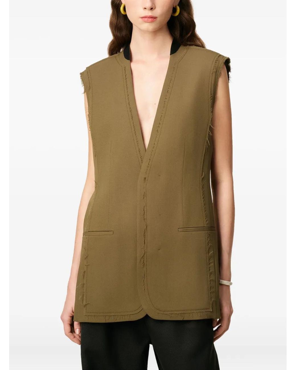 AMI Wollen Gilet in het Green