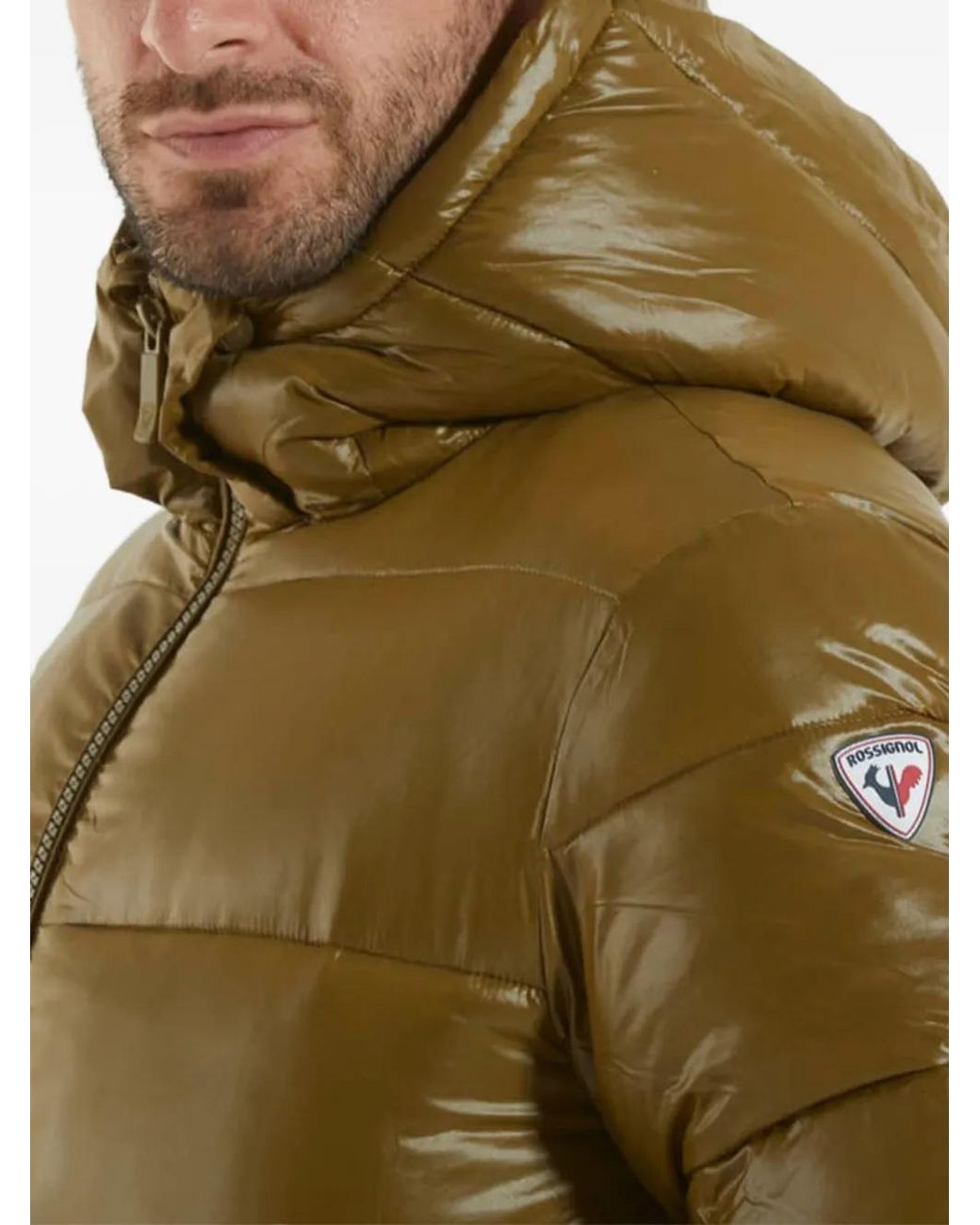 Rossignol Green Hooded Quilted Jacket for men
