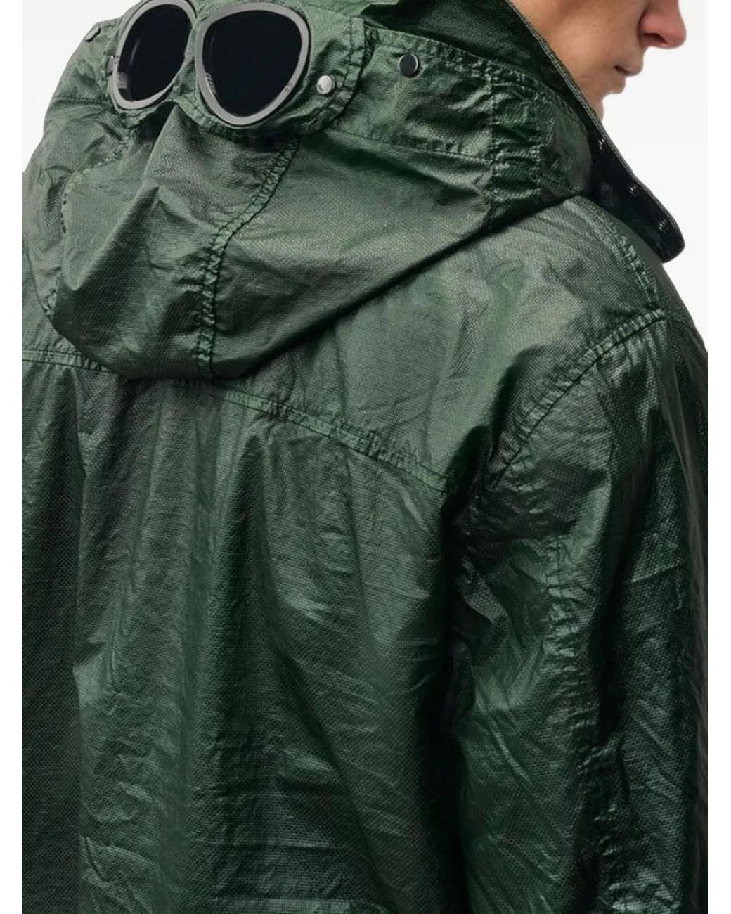 C P Company Green Opal Padded Goggle Jacket for men