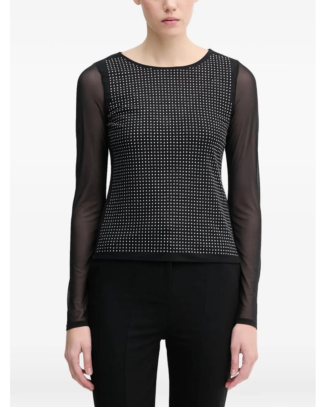 DKNY Black Haut À Manches Longues