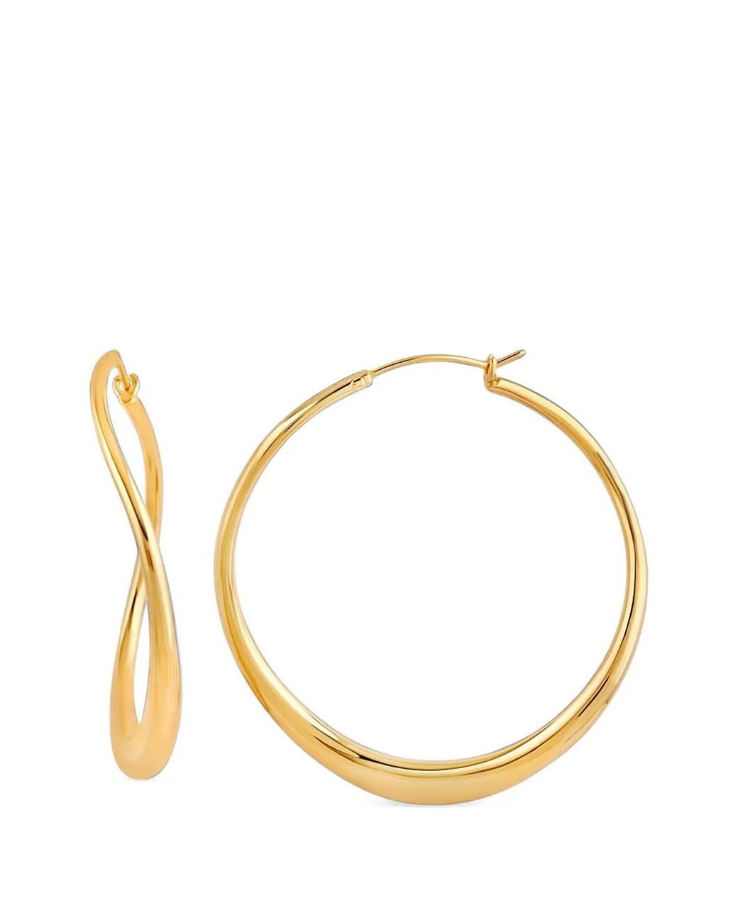 Dinny Hall Metallic Wave Large Hoop Earrings