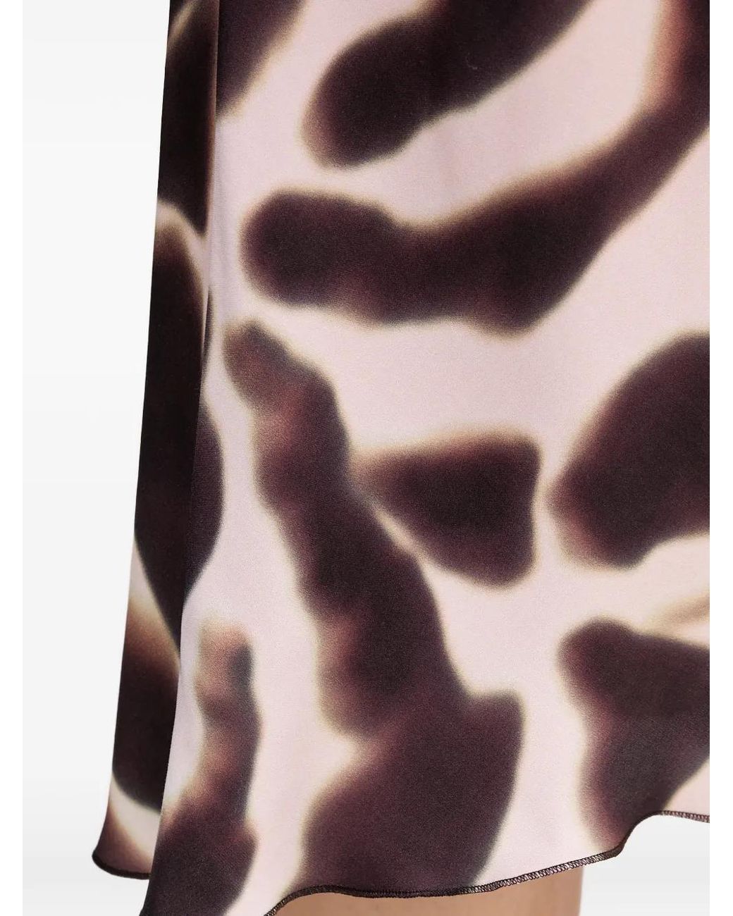 MARC AUREL White Animal-Print Mid Skirt