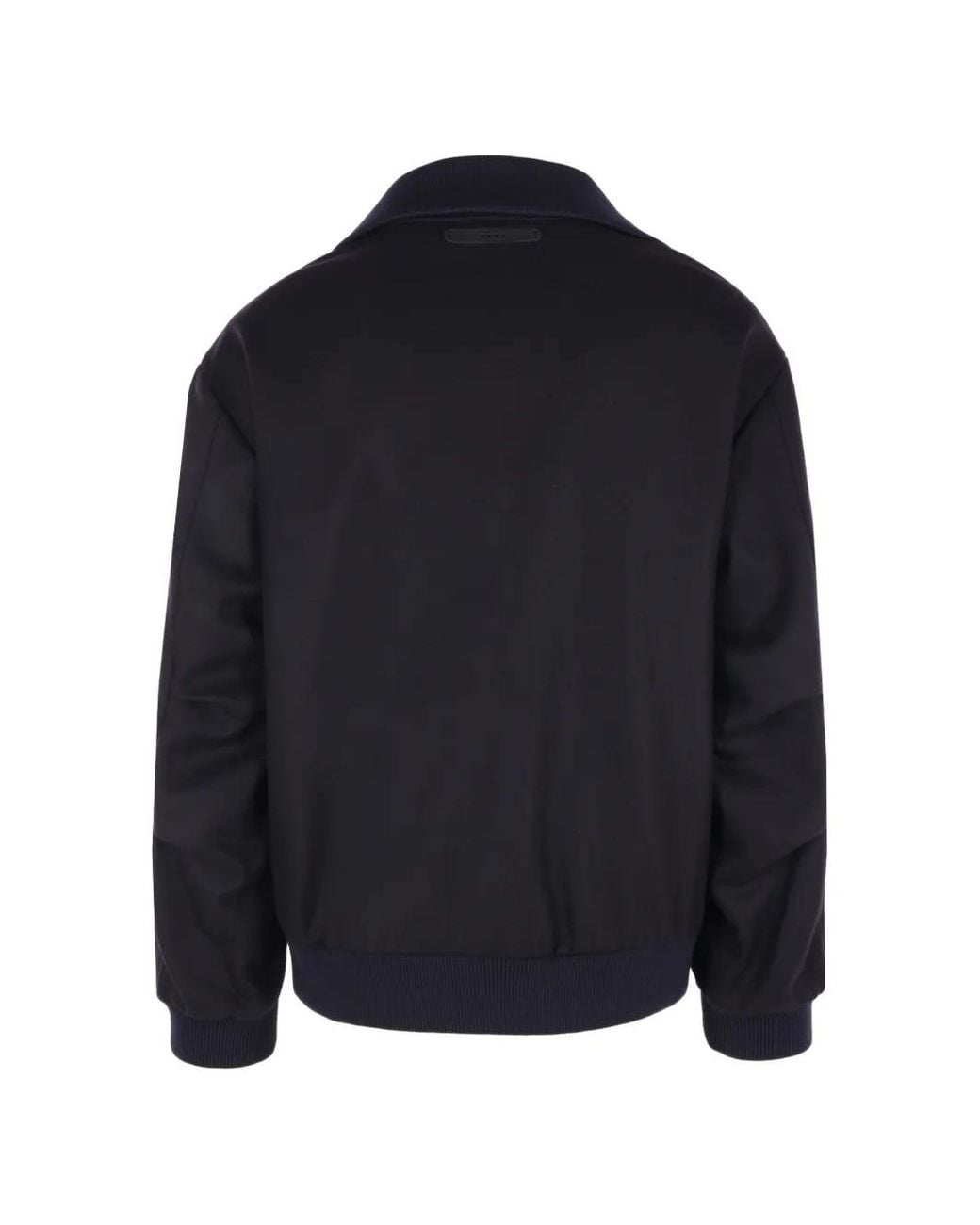 Hevò Black Palmintiello Zip-Up Bomber Jacket for men