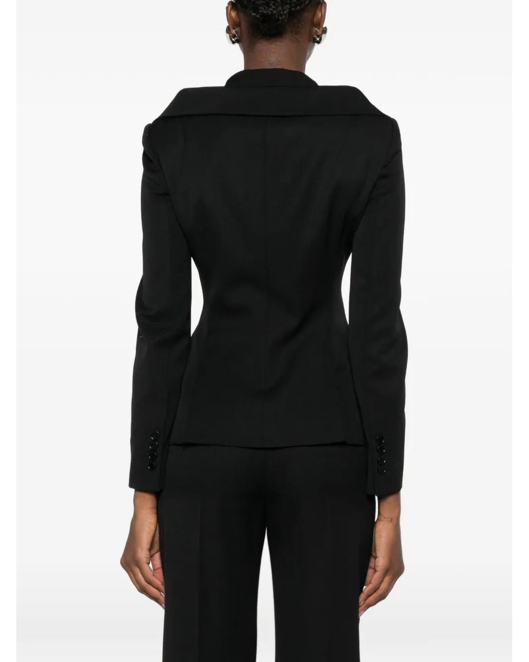 McQueen Off-Shoulder Blazer in het Black