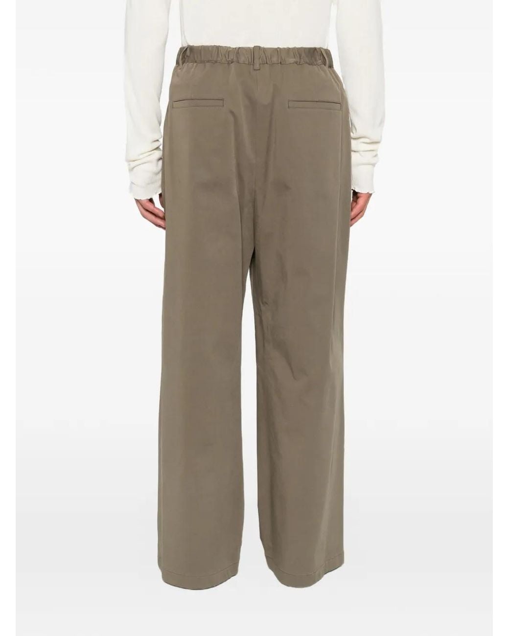 Amomento Gray Pleated Wide-Leg Trousers for men