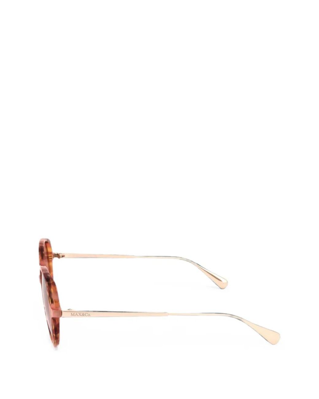 MAX&Co. Pink Tortoiseshell-Effect Round-Frame Sunglasses