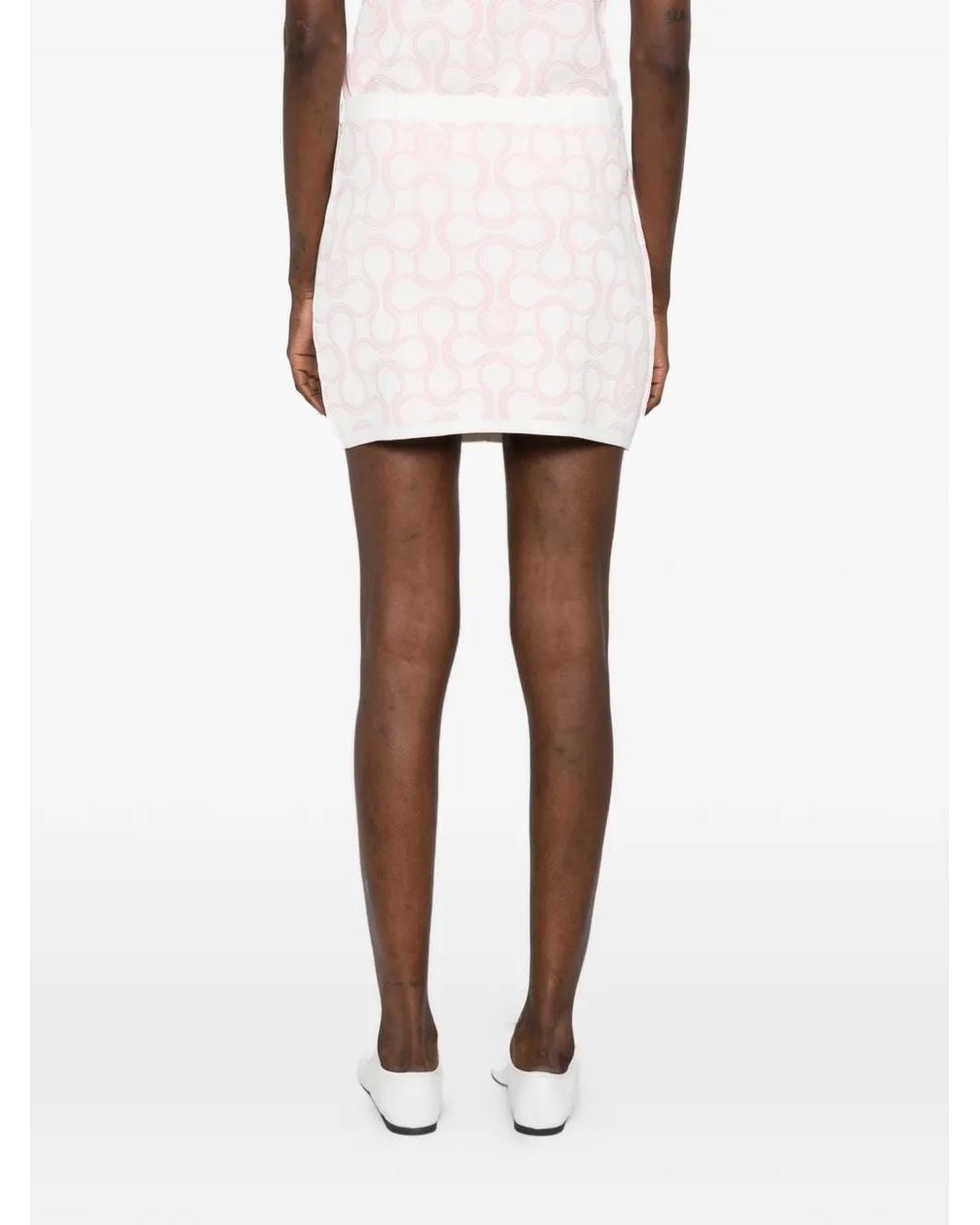 Casablanca Pink Geometric Print Wrap Skirt