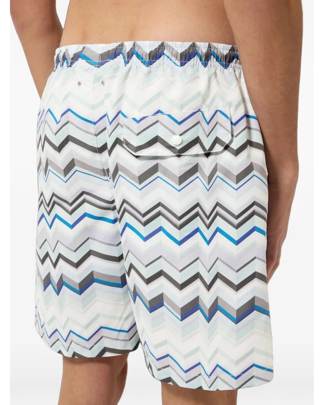 Missoni Blue Short À Motif De Chevrons for men