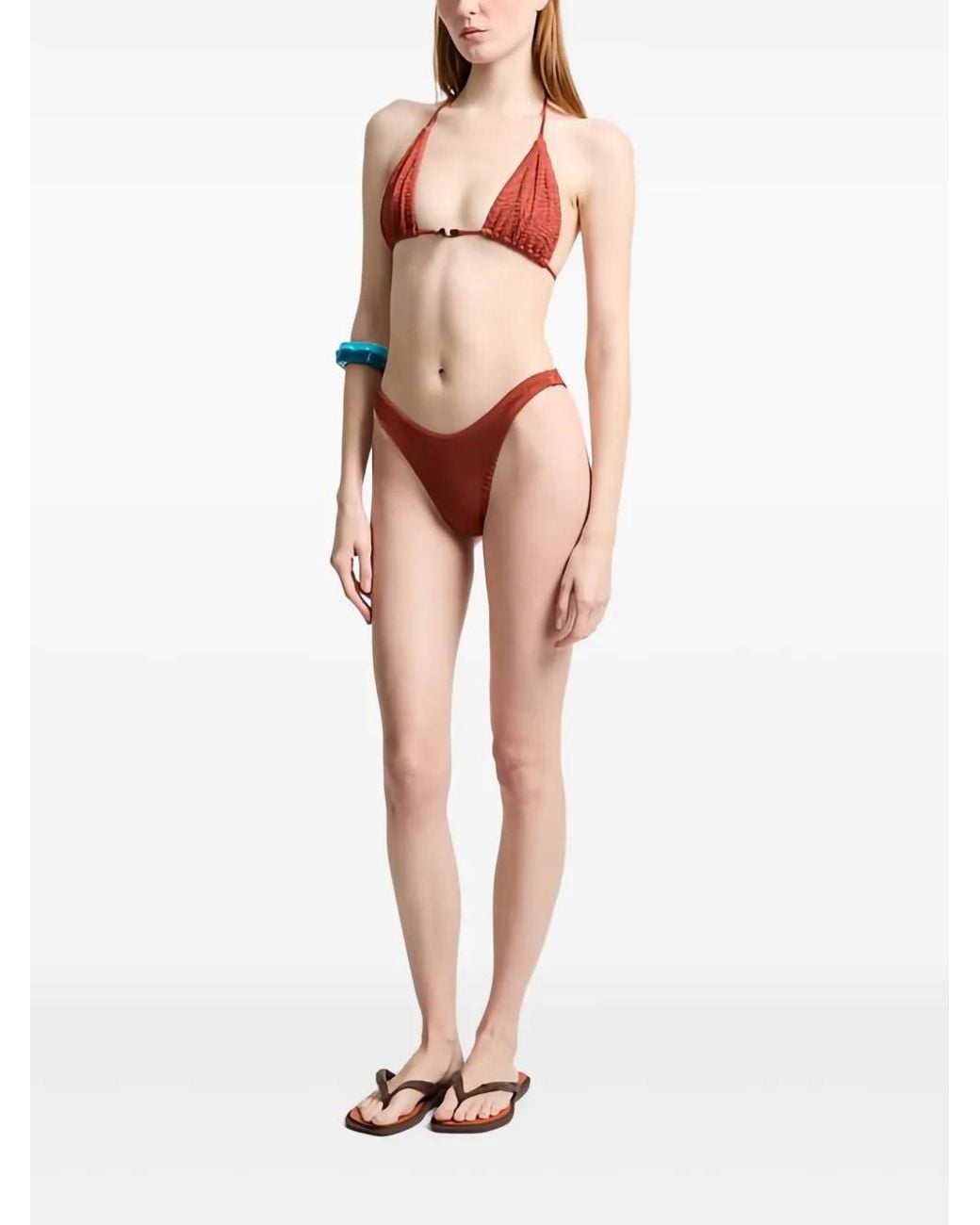 Bondeye Red Beaded Ingrid Bikini Top