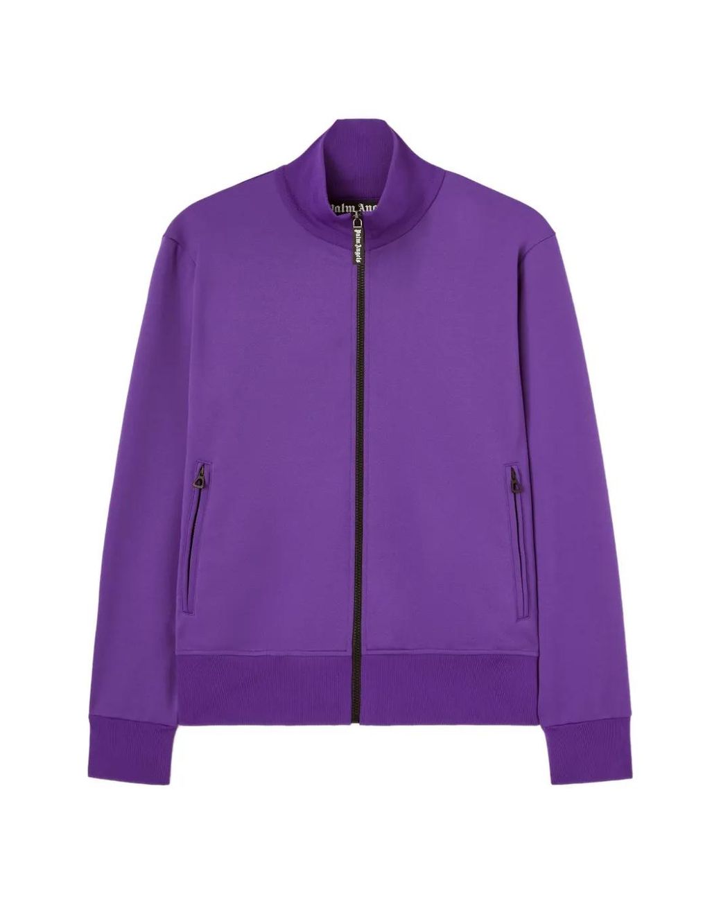 Palm Angels Purple Back Curved Logo Track Jacket for men