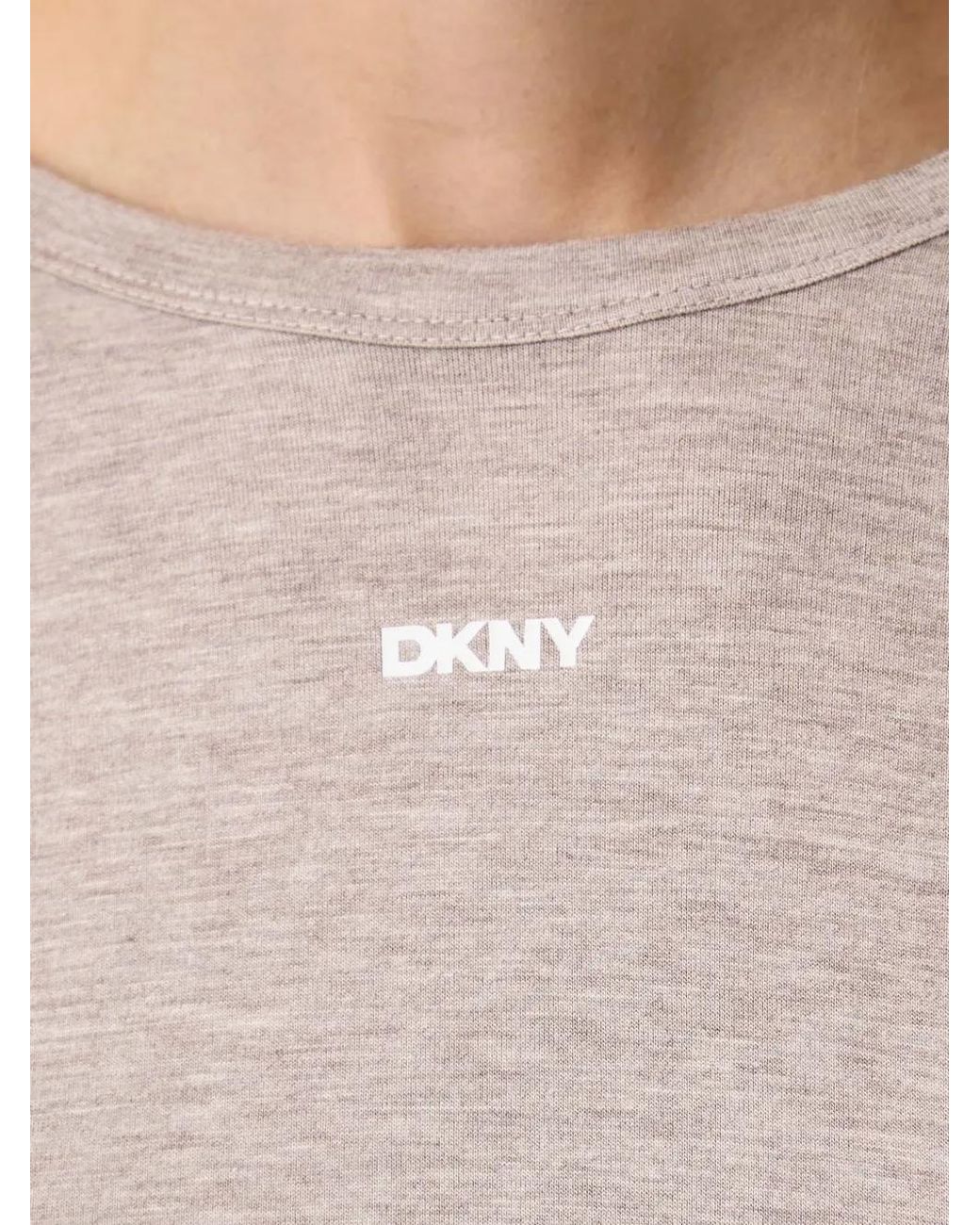 DKNY Natural Logo-Print Long-Sleeve Pajamas
