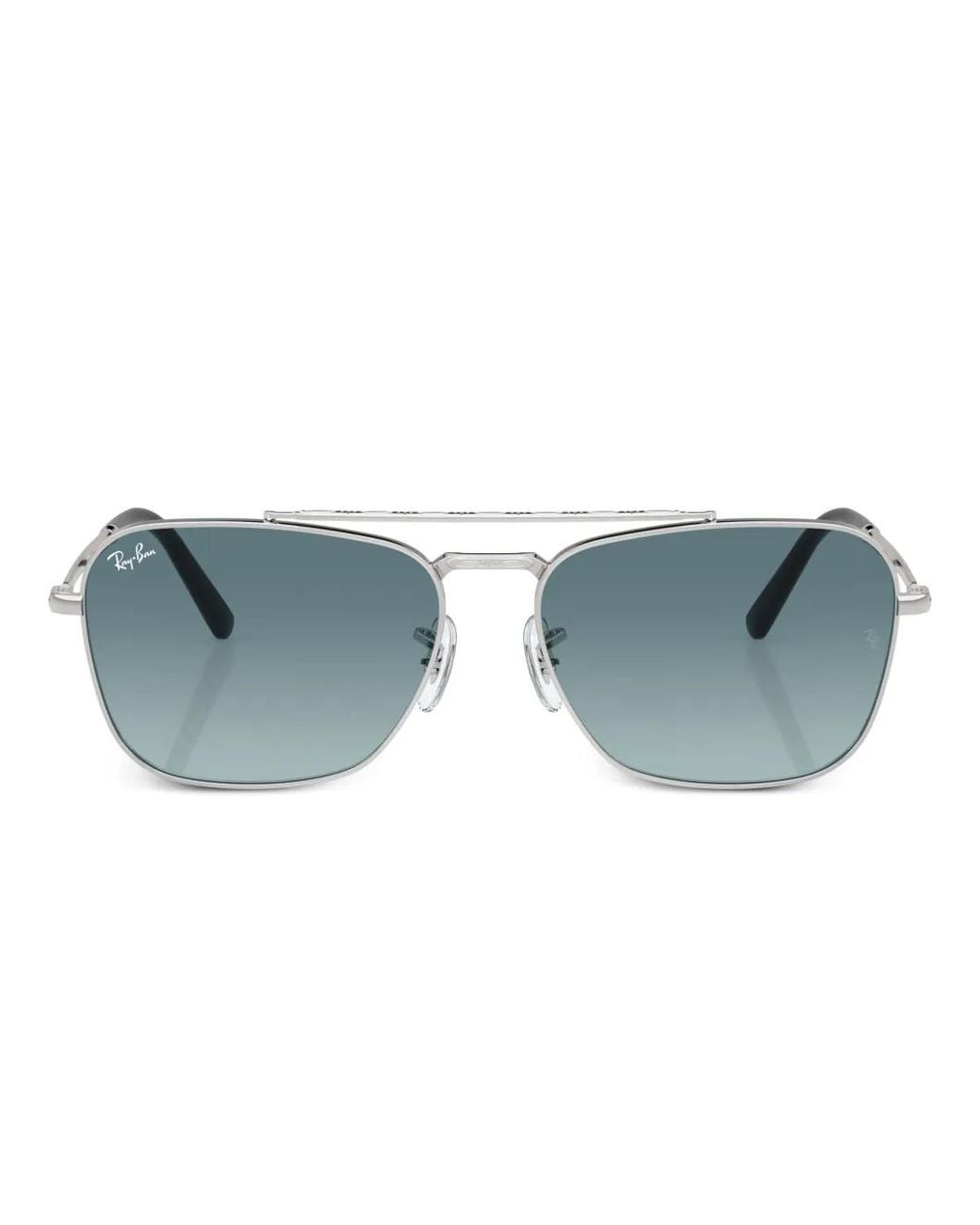 Raybaon Caravan Ray-Ban New Caravan Square-Frame Sunglasses in Blue | Lyst