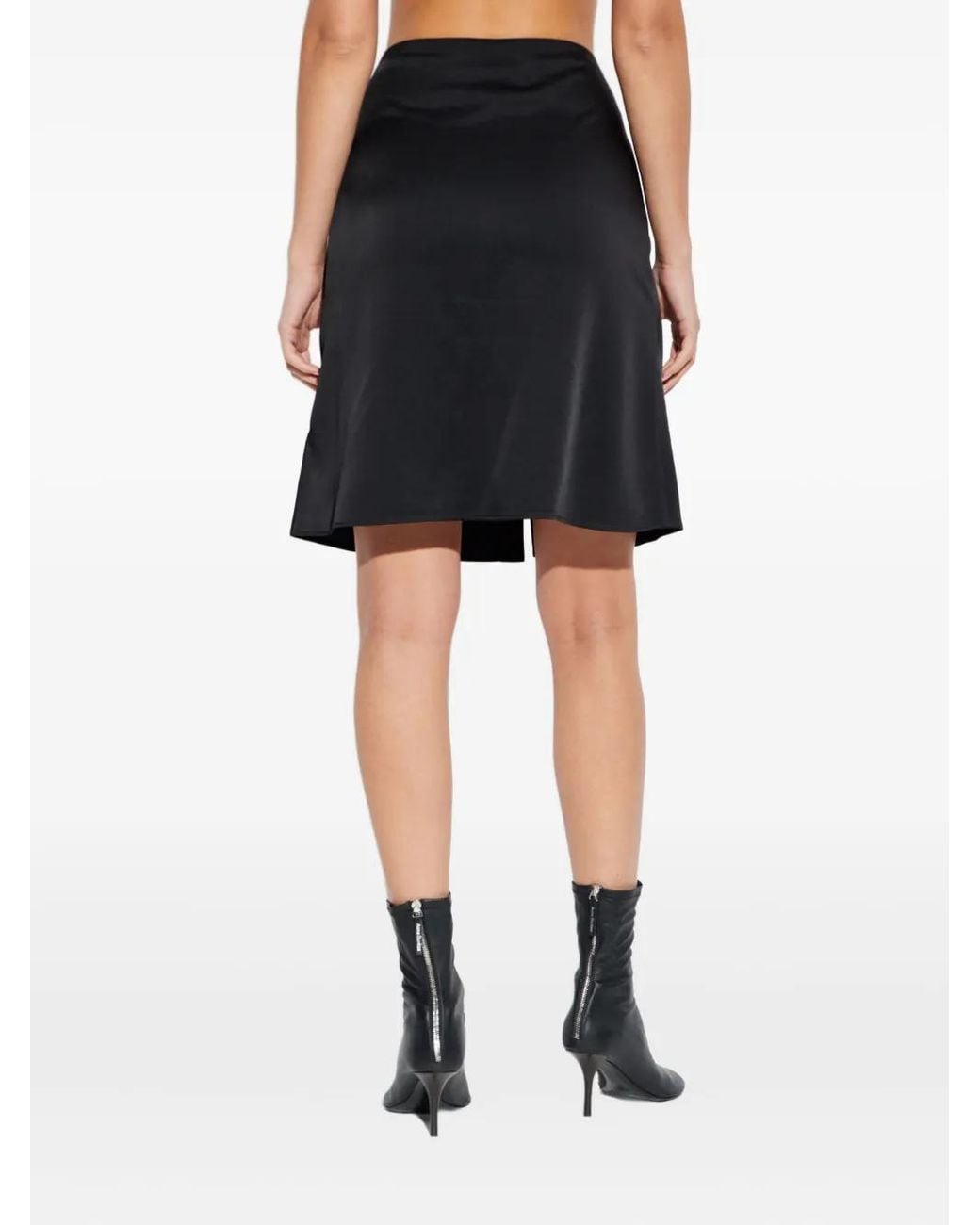 Versace Black Satin Skirt