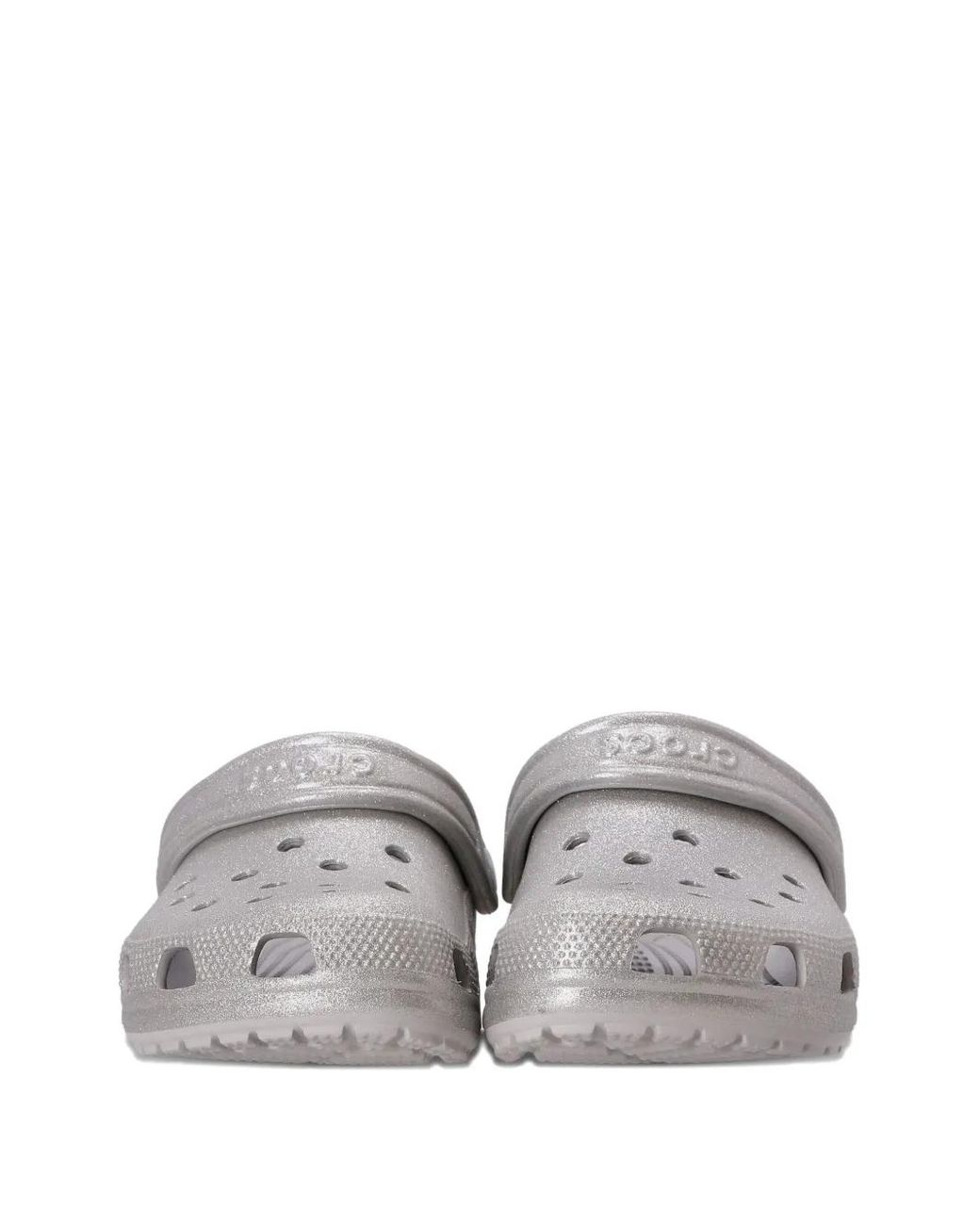 CROCSTM White Classic Glitter U Clogs