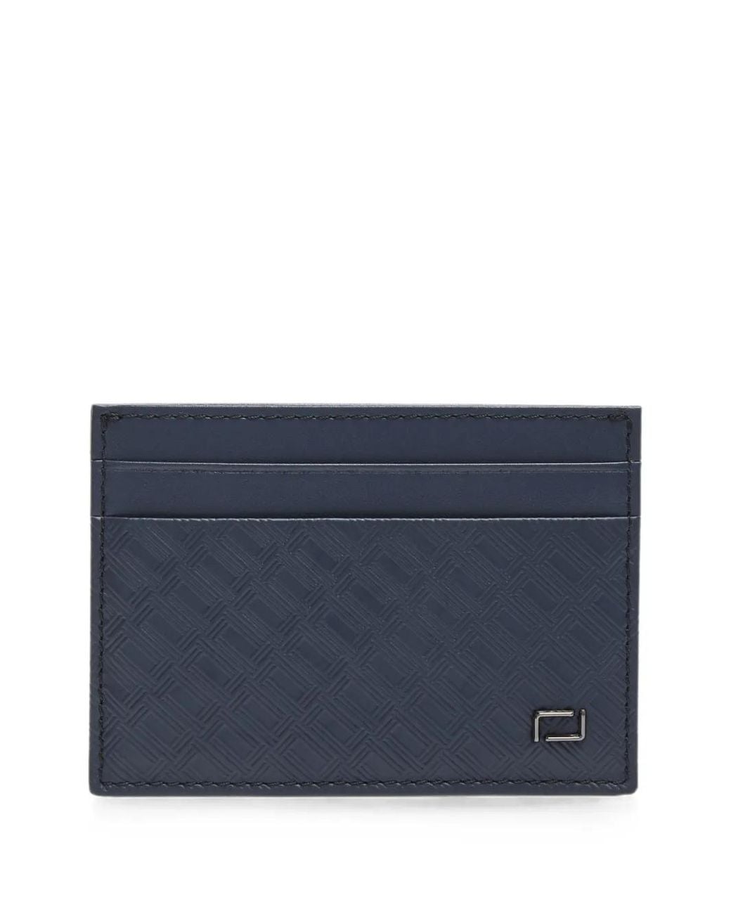 Lancel Blue Leon Monogram-Embossed Cardholder for men