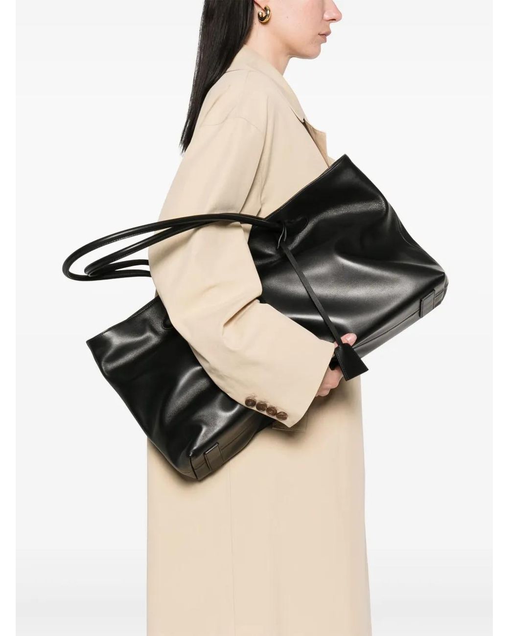 Low Classic Mini Haricot Tote Bag in Black | Lyst Low Classic Mini Haricot Tote Bag in Black | Lyst