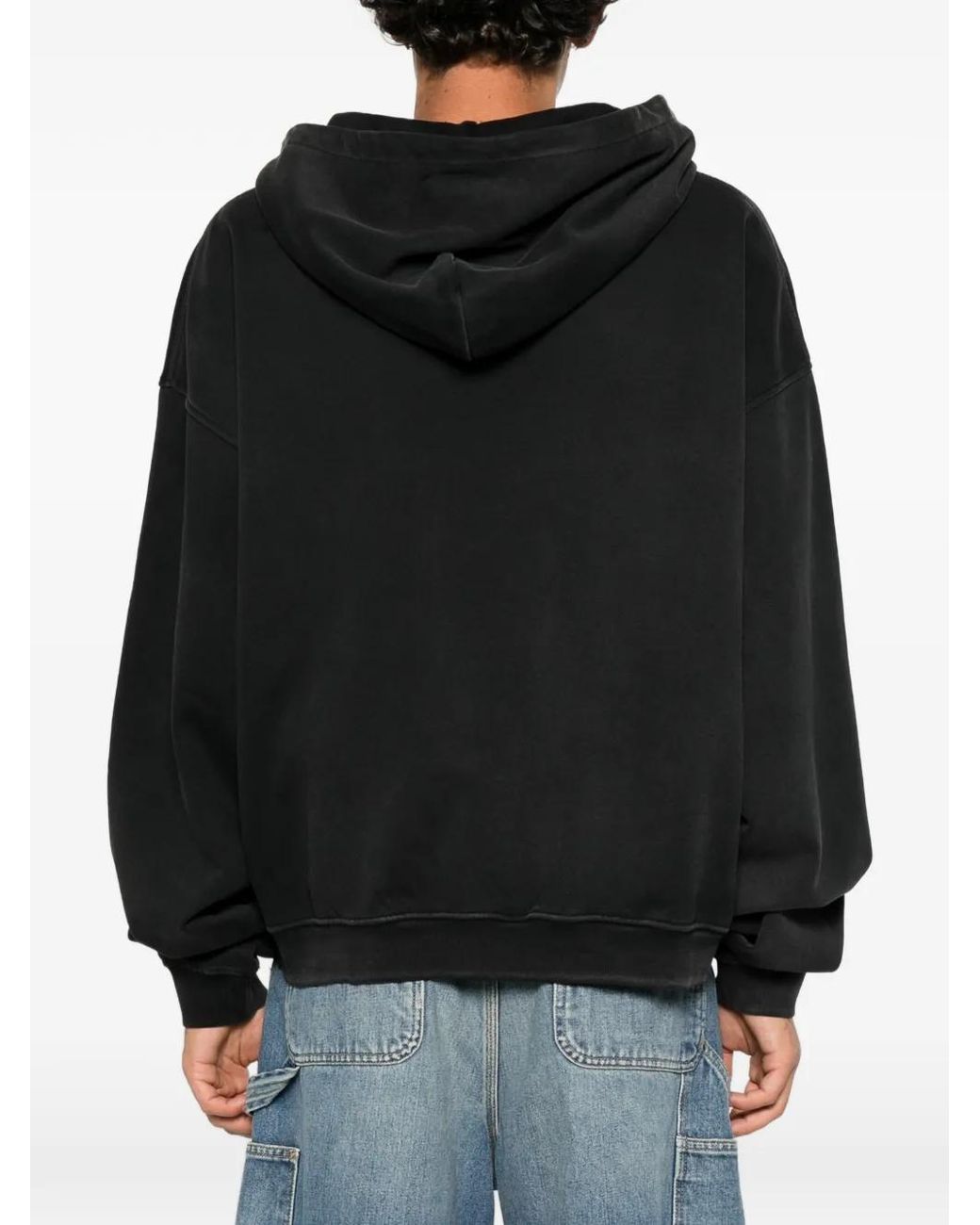 DIET STARTS MONDAY Black Slogan-Print Pouch-Pocket Hoodie for men