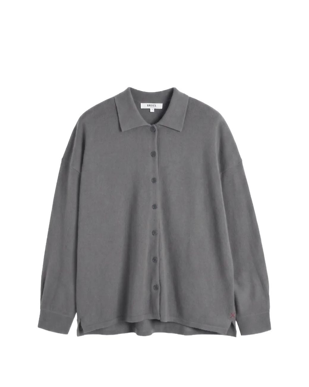 Chinti & Parker Gray Button-Up Collared Cardigan