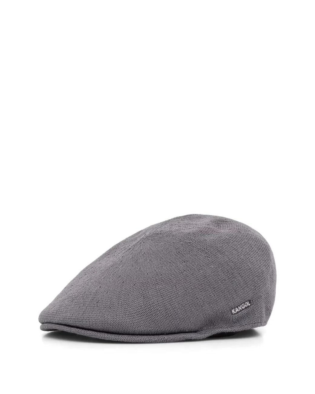 Kangol Gray Bamboo 507 Logo-Embroidered Flat Cap for men