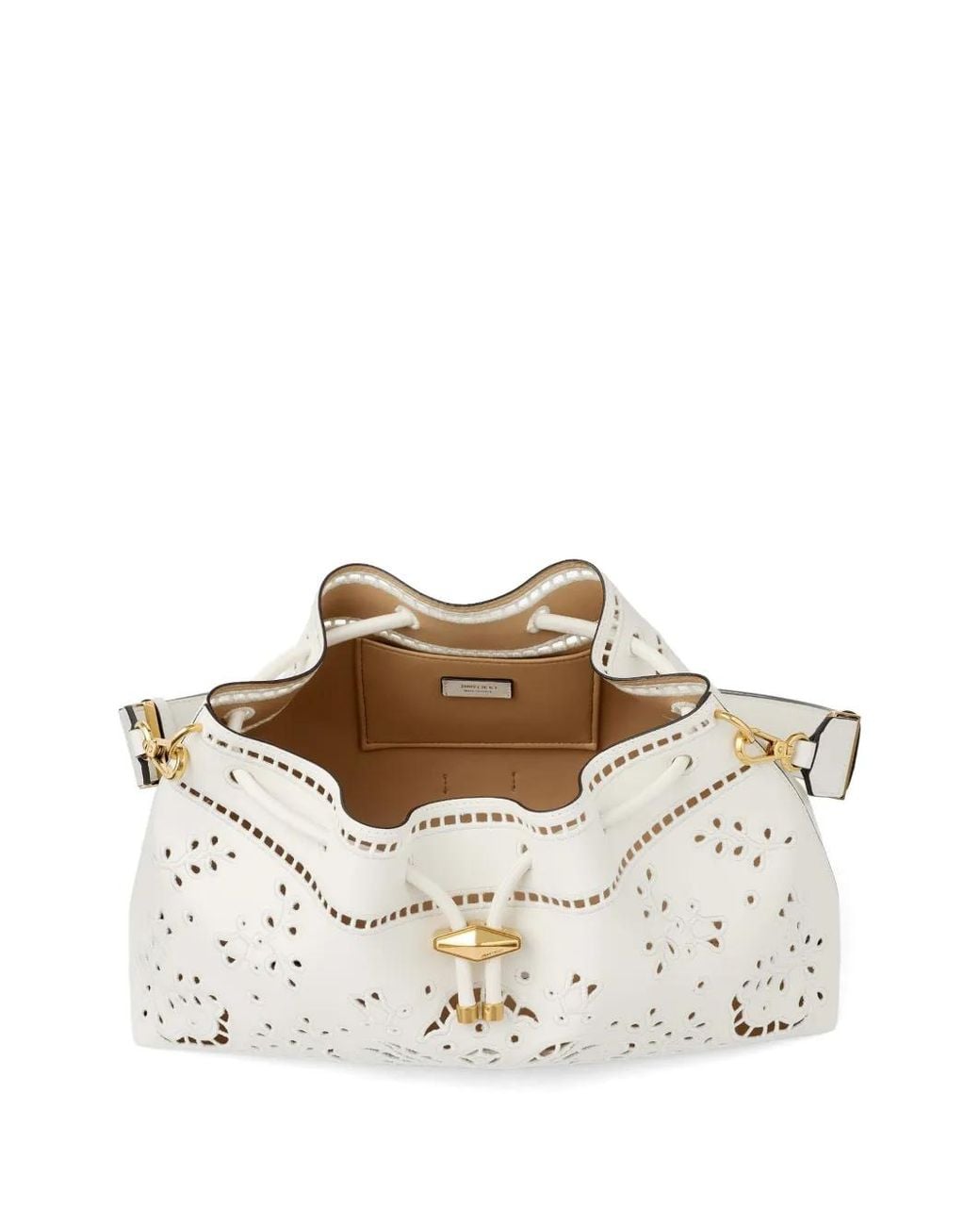 Jimmy Choo White Cinch Medium Bag