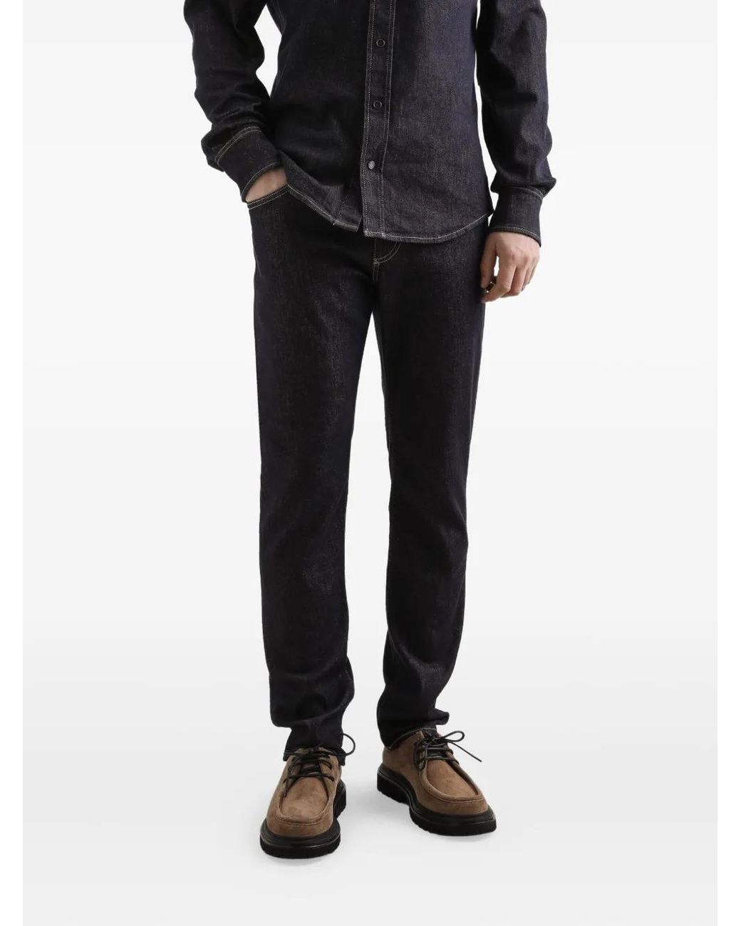 Dolce & Gabbana Black Jeans With Logo Plaque for men
