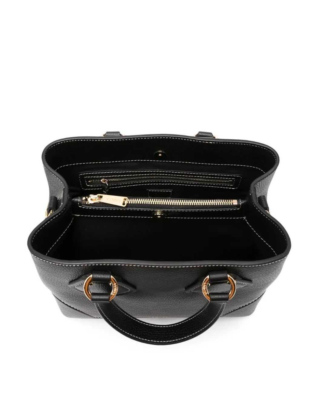 Lancel Black Neo Izy Leather Tote Bag