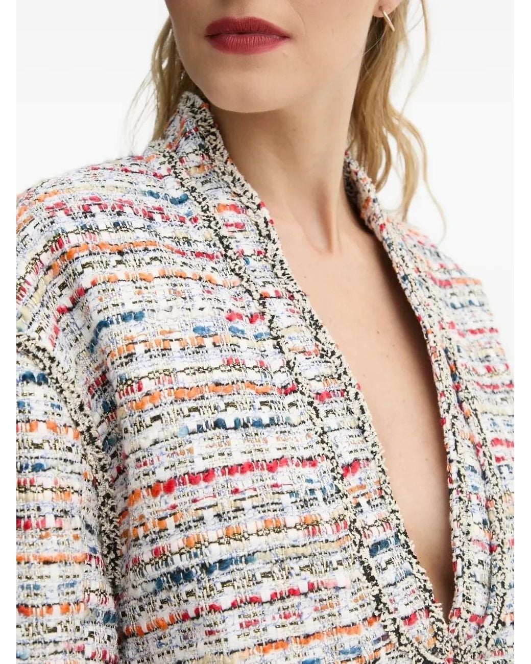 Munthe White Tweed Double-Breasted Top