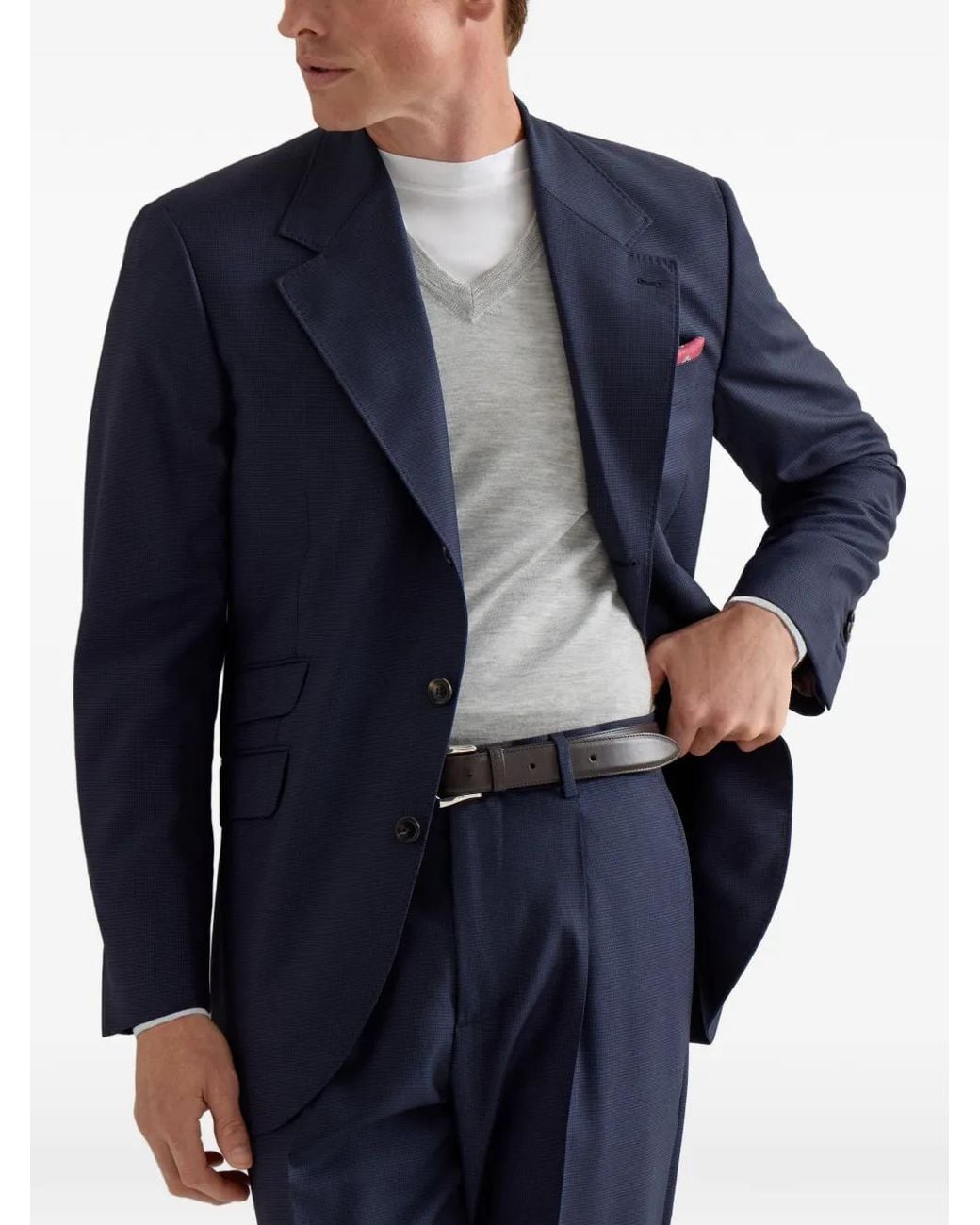 Brunello Cucinelli Cavallo Tailor Blazer in het Blue voor heren