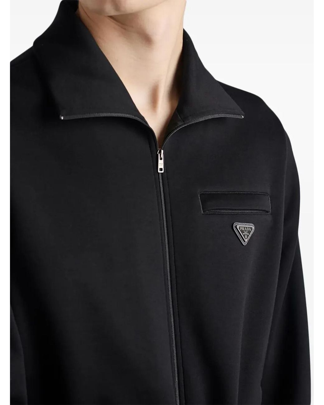 Prada Jack Met Rits En Logo in het Black voor heren