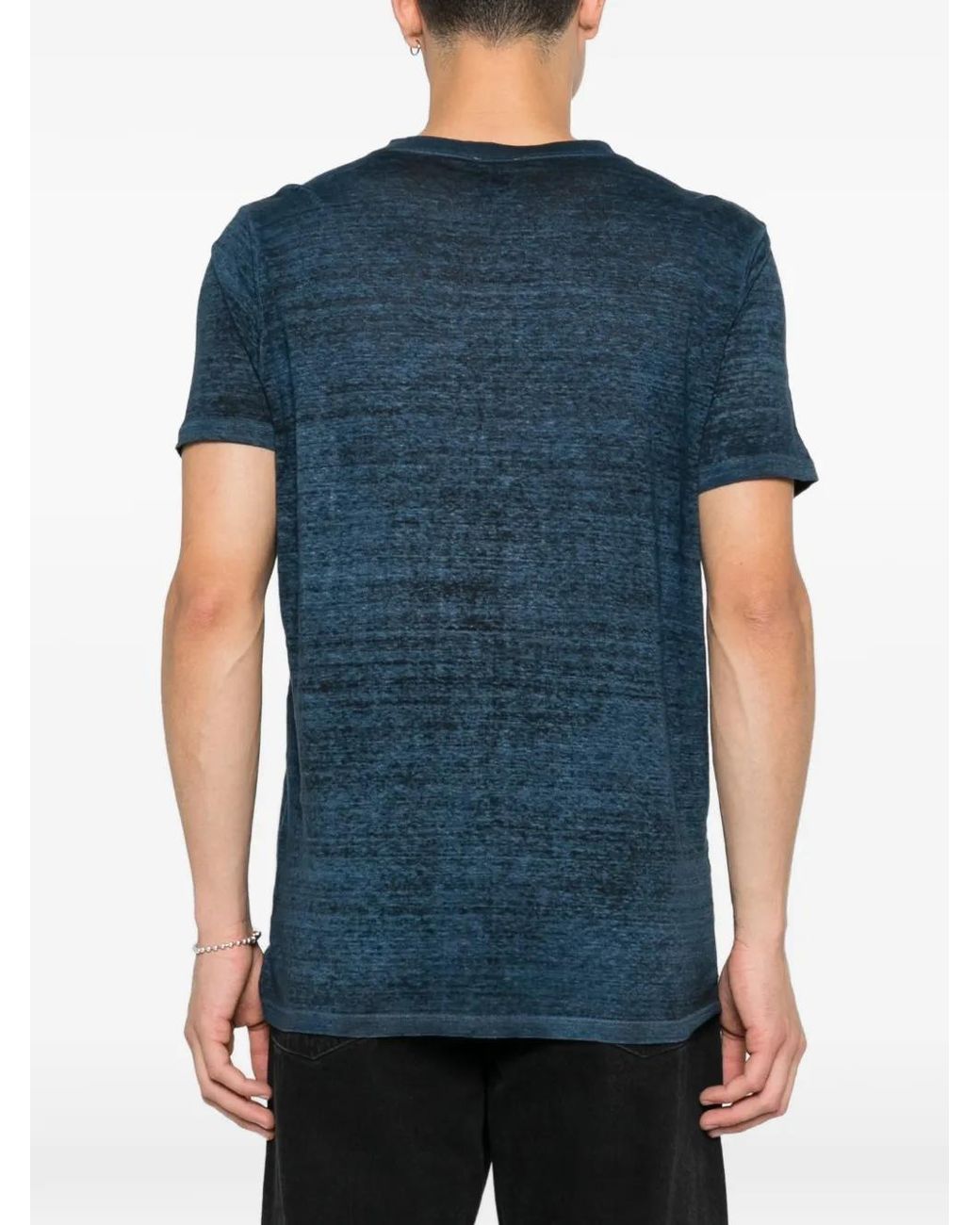 Avant Toi Blue Round-Neck T-Shirt for men