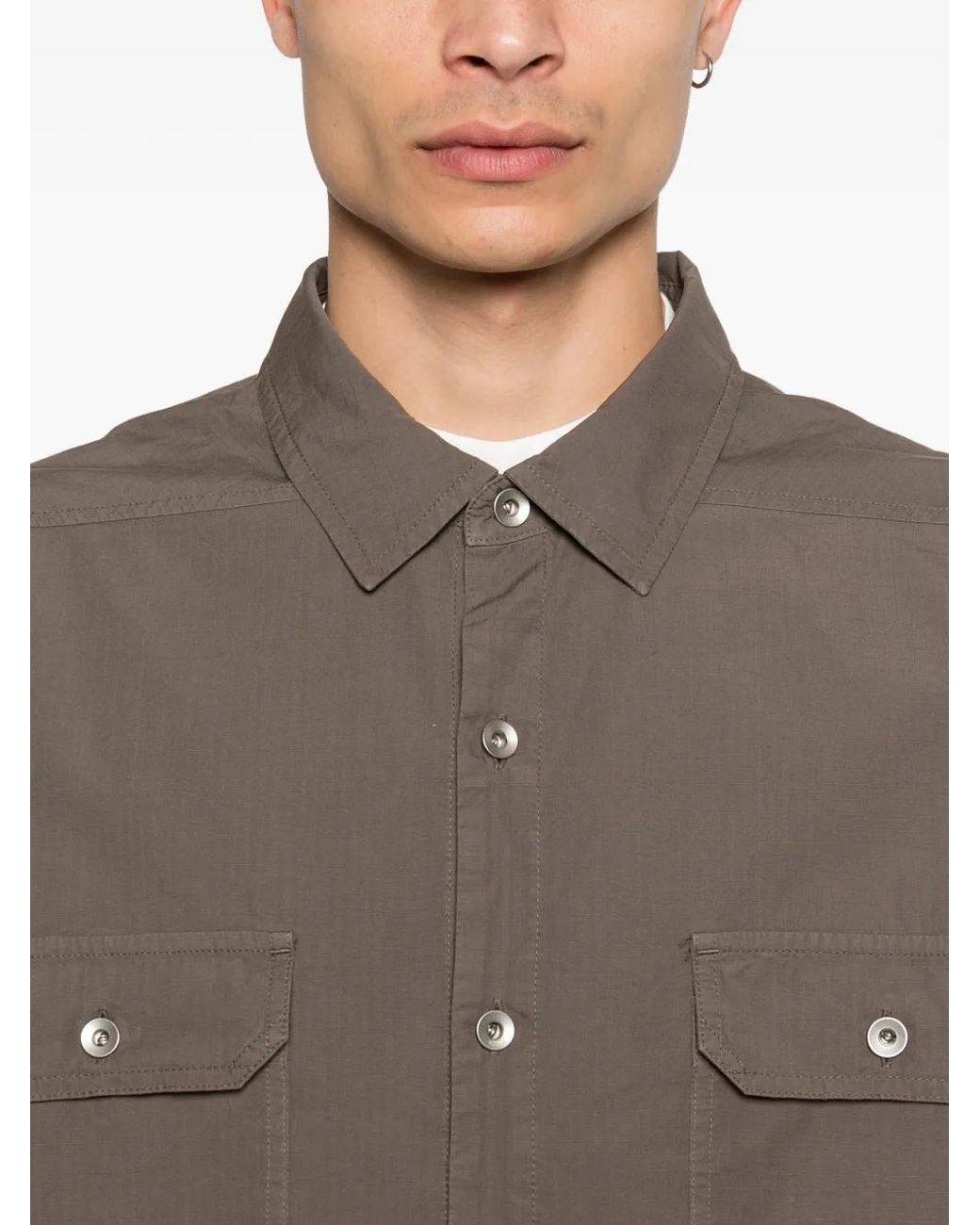 Rick Owens Brown Jumbo Overshirt for men