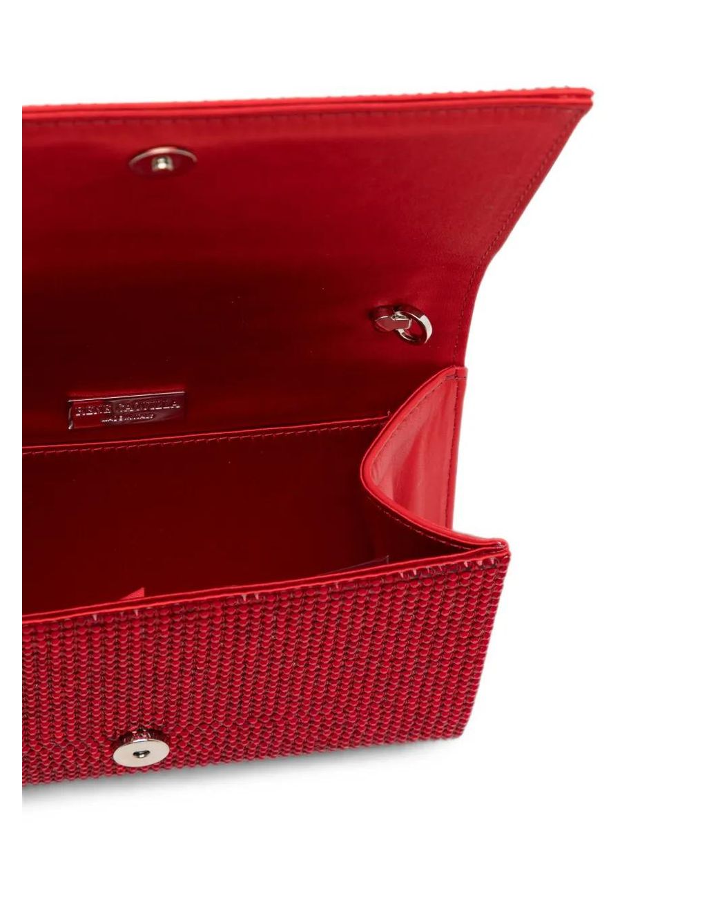 Rene Caovilla Red Pochette À Ornements En Cristal