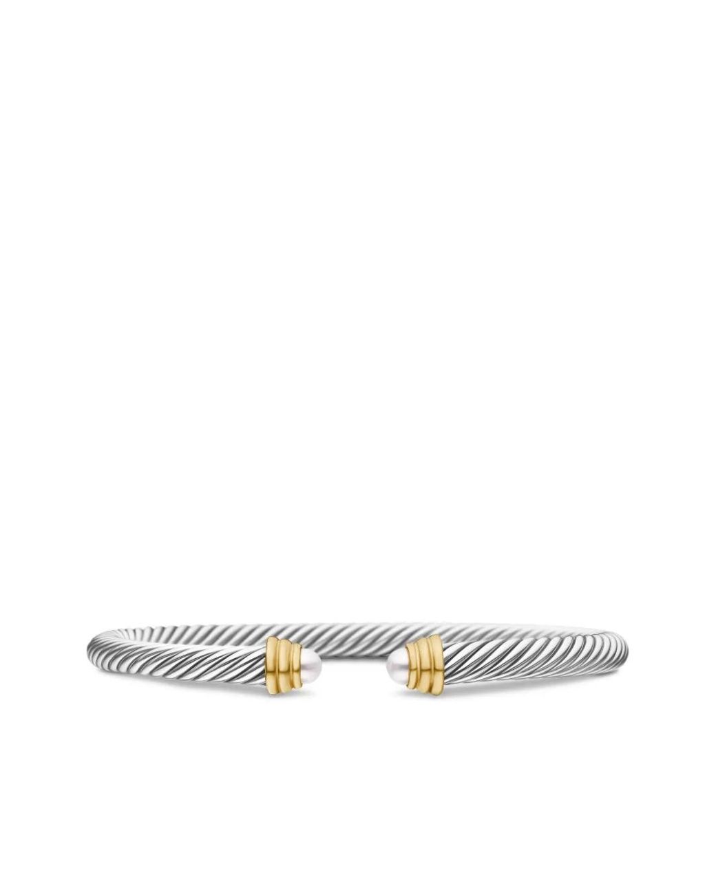David Yurman Multicolor 14Kt And Sterling Classic Cable Bracelet (5Mm)