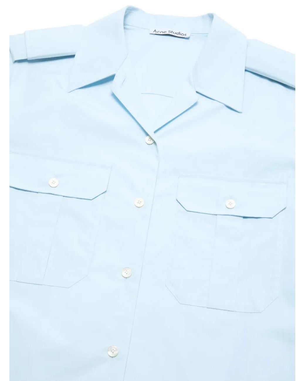 Acne Blue Poplin Button-Up Shirt