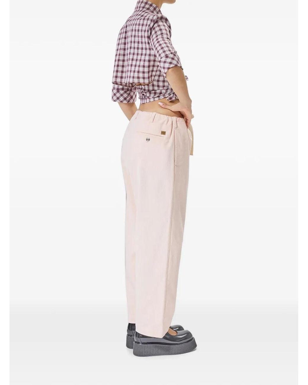 Moschino White Adrien Straight-Leg Trousers