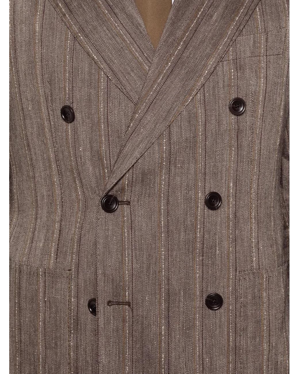 Tagliatore Gray Pinstripe Double-Breasted Suit for men
