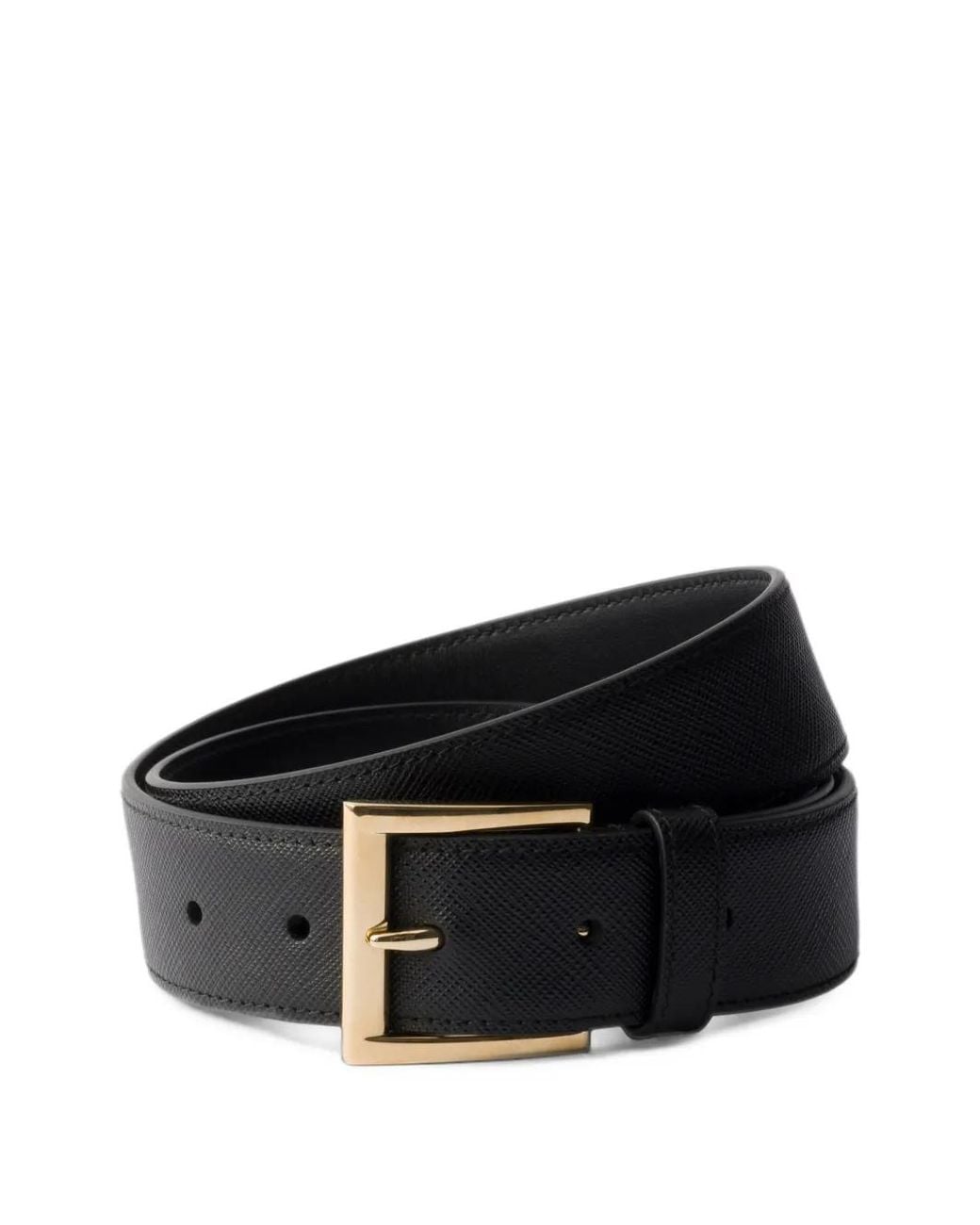 Prada Black Saffiano Leather Belt