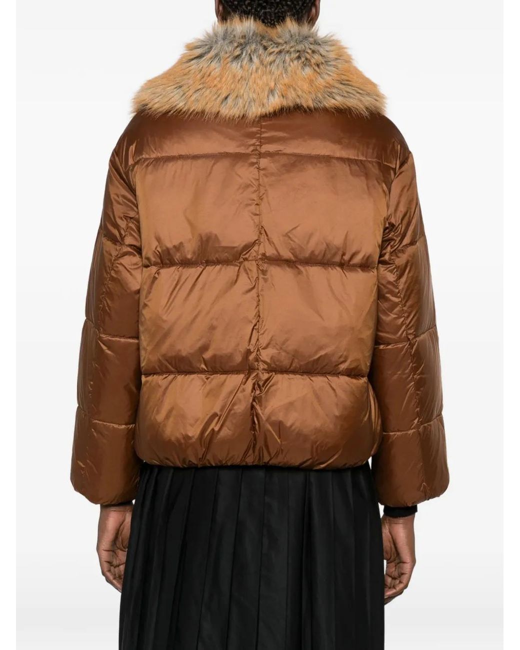Canadian Brown Titusville Faux-Fur Trim Quilted Jacket